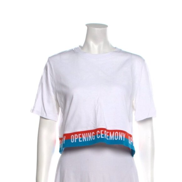 Opening Ceremony Graphic Print Crew Neck Crop Top - Picture 2 of 12